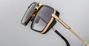 Ottica Mondello Roma - Jacques Marie Mage - JMMGTR-C7 - GT-R - CIA - titanium, acetate - shape Navigator - Gold - EYEWEAR - SUNGLASSES - Uomo,Men - lens Gradient black - Made In Japan