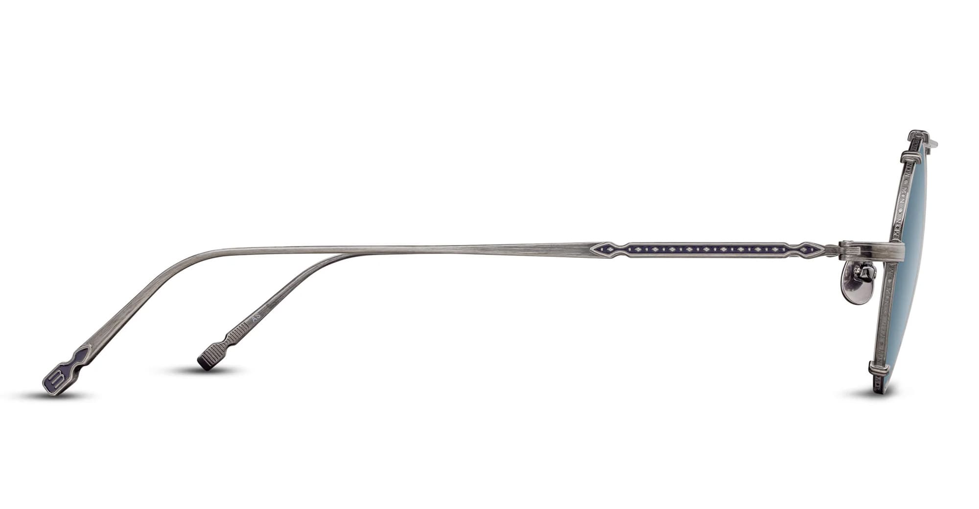 Ottica Mondello Roma - Matsuda - M3143.SG.AS.46 - M3143 - ANTIQUE SILVER / BLUE GREY LENS - Titanium - shape Round - Silver - EYEWEAR - EYEGLASSES - Unisex,Uomo,Donna,Women,Men - lens Blue - Made In Japan