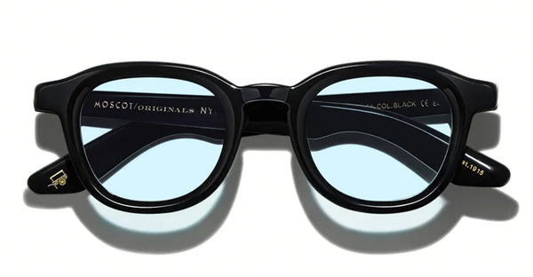 Moscot Dahven (47) - black / custom belair blue lens – Mondello 1962