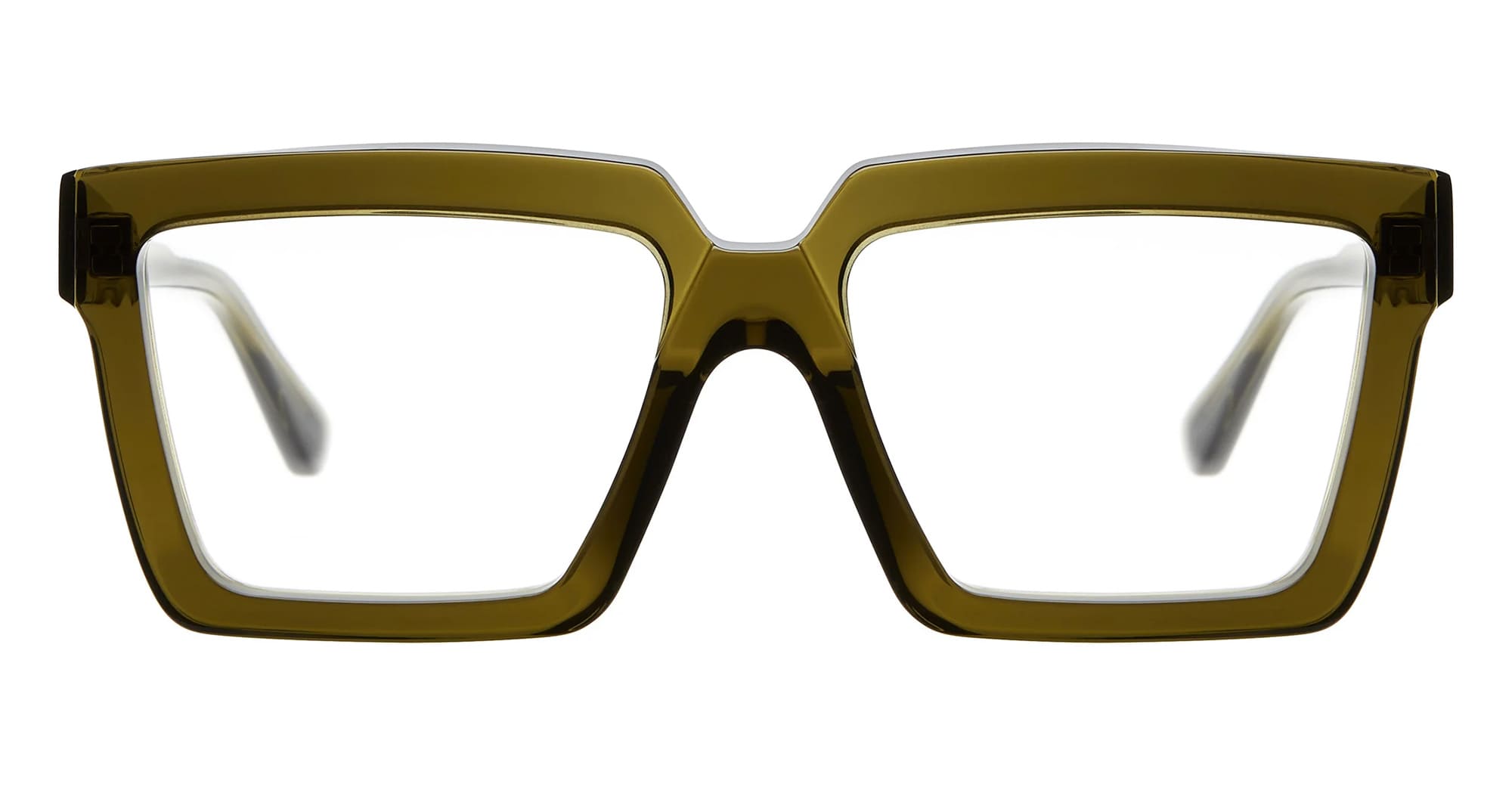 Ottica Mondello Roma - Kuboraum - KROK26MO000000OP - MASK K26 MO - WARM OLIVE RX - Acetate - shape Squared - green - EYEWEAR - EYEGLASSES - Unisex,Uomo,Donna,Women,Men - lens Clear - Made In Italy