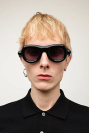 Ottica Mondello Roma - Paloceras - pebble-shadow-black-vx - PEBBLE - SHADOW BLACK VX - Acetate - shape Pilot - Black - EYEWEAR - SUNGLASSES - Unisex,Uomo,Donna,Women,Men - lens Gradient grey - Made In China