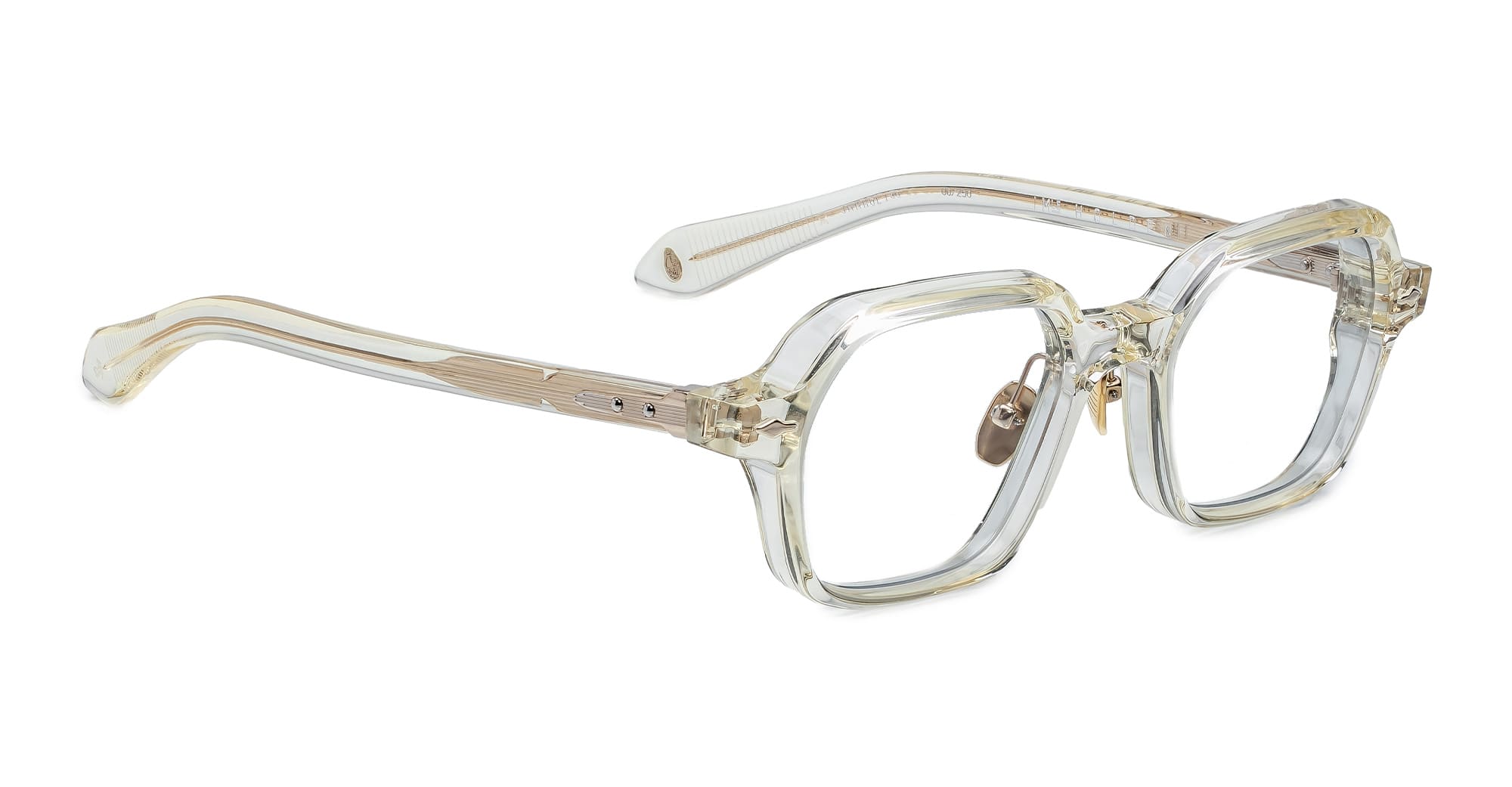 Ottica Mondello Roma - Jacques Marie Mage - JMMHOLRX-14Q - HOLDEN - BRUT RX - Acetate - shape Hexagonal - transparent beige - EYEWEAR - EYEGLASSES - Unisex,Uomo,Donna,Women,Men - lens Clear - Made In Japan