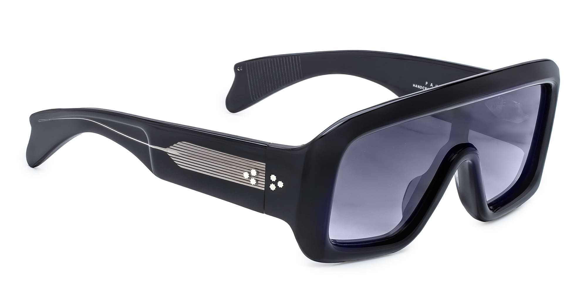 Ottica Mondello Roma - Jacques Marie Mage - JMMMK-58 - PAUSA - RAVEN - titanium, acetate - shape Mask - Black - EYEWEAR - SUNGLASSES - Unisex,Uomo,Donna,Women,Men - lens Gradient grey - Made In Italy