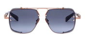 Ottica Mondello Roma - Balmain - BPS-181B-62 - LEGEND - ROSE GOLD - CRYSTAL BLACK HAVANA - Titanium - shape Navigator - gold, black - EYEWEAR - SUNGLASSES - Unisex,Uomo,Donna,Women,Men - lens dark grey - Made In Japan