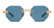 Ottica Mondello Roma - T HENRI - TML - TROFEO - L'OR BLEU - Titanium - shape Octagonal - Gold - EYEWEAR - SUNGLASSES - Unisex,Uomo,Donna,Women,Men - lens Blue - Made In Japan