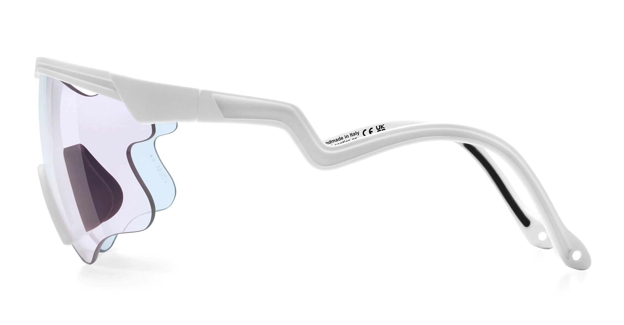 Ottica Mondello Roma - Alba Optics - 8050054518640 - DELTA LEI - WHITE / VZUM F-LENS FIRE - Tr90 - shape Mask - White - EYEWEAR - SUNGLASSES - Unisex,Uomo,Donna,Women,Men - lens red - Made In Italy
