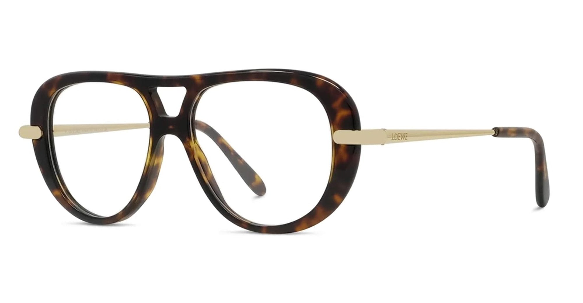 Ottica Mondello Roma - Loewe - LW50112I51052 - SLIM HAVANA PILOT EYEGLASSES - Acetate, metal - shape Pilot - Havana - EYEWEAR - EYEGLASSES - Donna,Women - lens Clear - Made In Italy