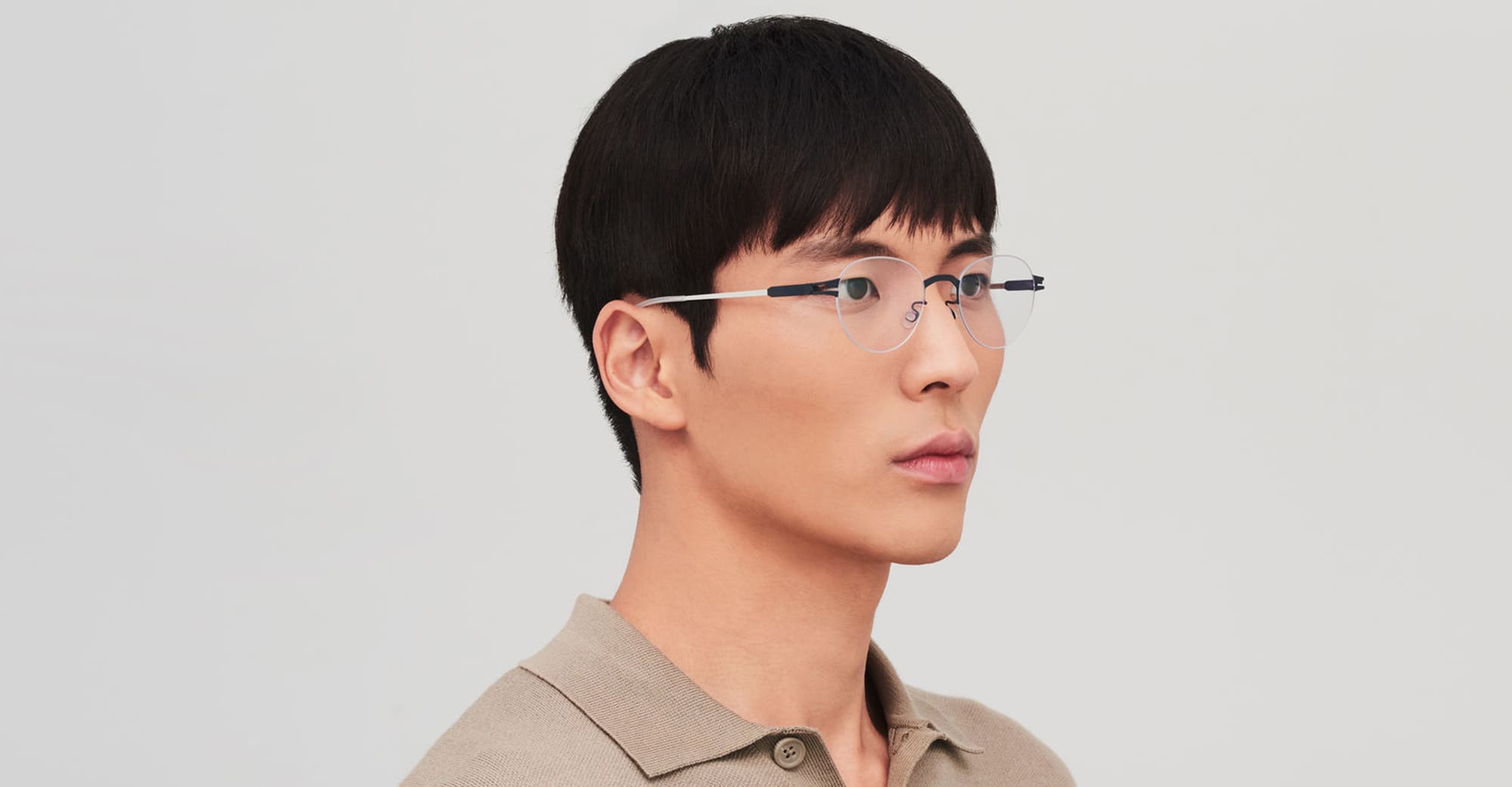 Ottica Mondello Roma - Mykita - 10090340 - SELBY - SILVER / INDIGO RX - stainless steel - shape  - Silver, blue - EYEWEAR - EYEGLASSES - Unisex,Uomo,Donna,Women,Men - lens  - Made In Germany