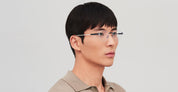 Ottica Mondello Roma - Mykita - 10090340 - SELBY - SILVER / INDIGO RX - stainless steel - shape  - Silver, blue - EYEWEAR - EYEGLASSES - Unisex,Uomo,Donna,Women,Men - lens  - Made In Germany