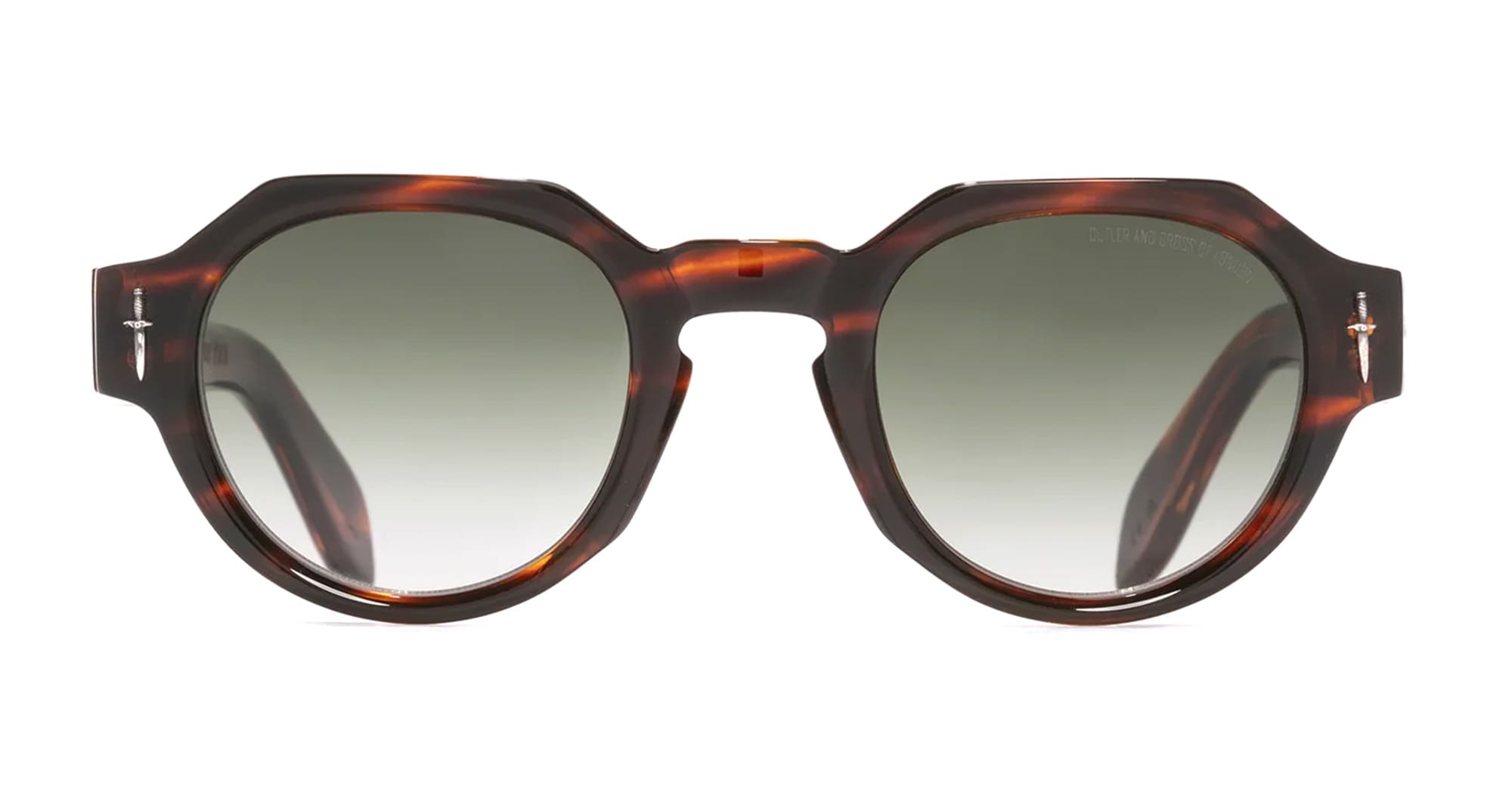 Ottica Mondello Roma - Cutler and Gross - GFSN-006-48-02 - THE GREAT FROG - LUCKY DIAMOND I - HAVANA - acetate, silver - shape Panto - Havana - EYEWEAR - SUNGLASSES - Unisex,Uomo,Donna,Women,Men - lens Gradient grey - Made In Italy