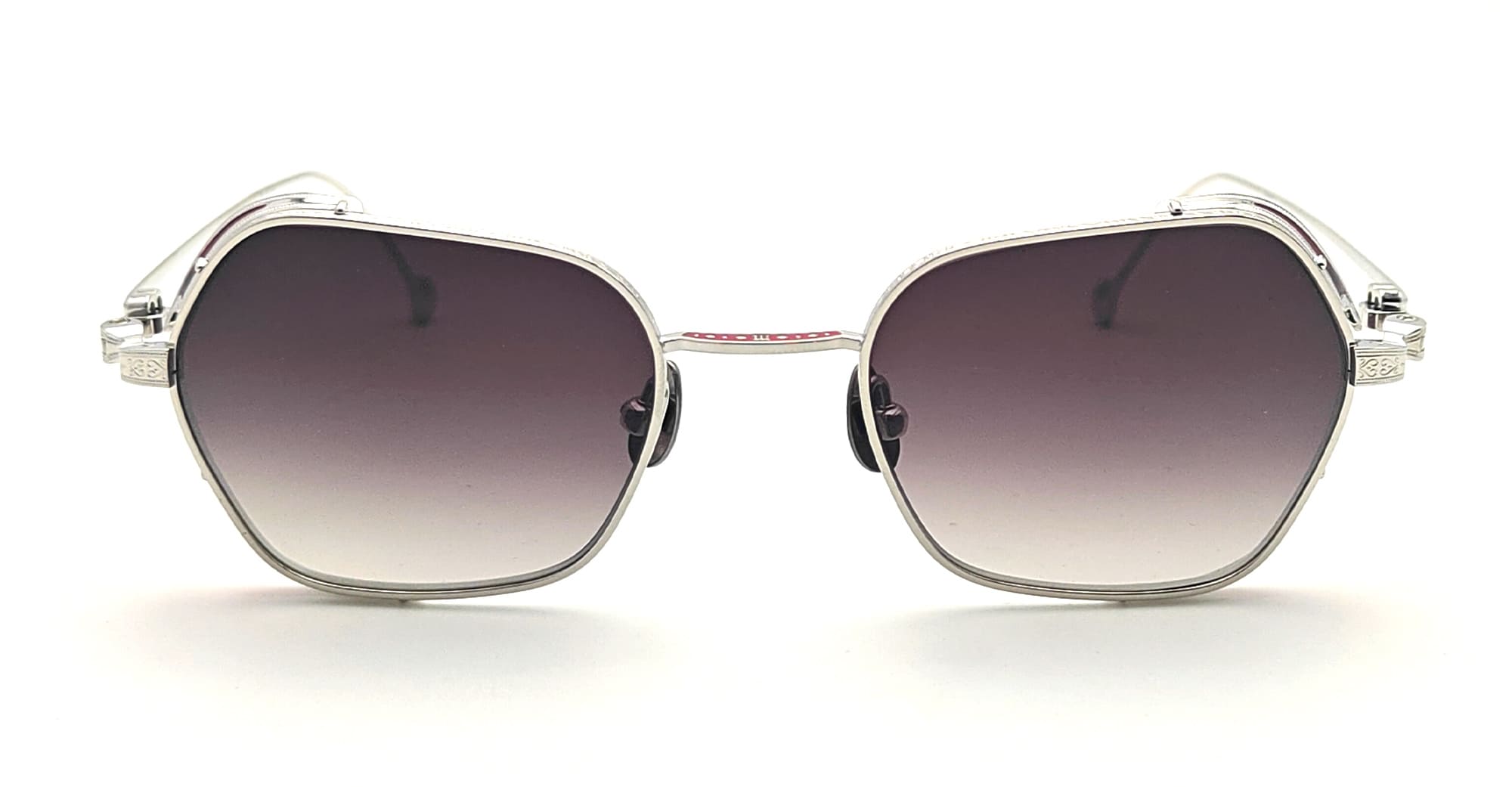 Ottica Mondello Roma - Matsuda - M3153.SG.PW.49 - M3153 - PALLADIUM WHITE / GREY GRADIENT - Titanium - shape Squared - Palladium - EYEWEAR - SUNGLASSES - Unisex,Uomo,Donna,Women,Men - lens Gradient grey - Made In Japan