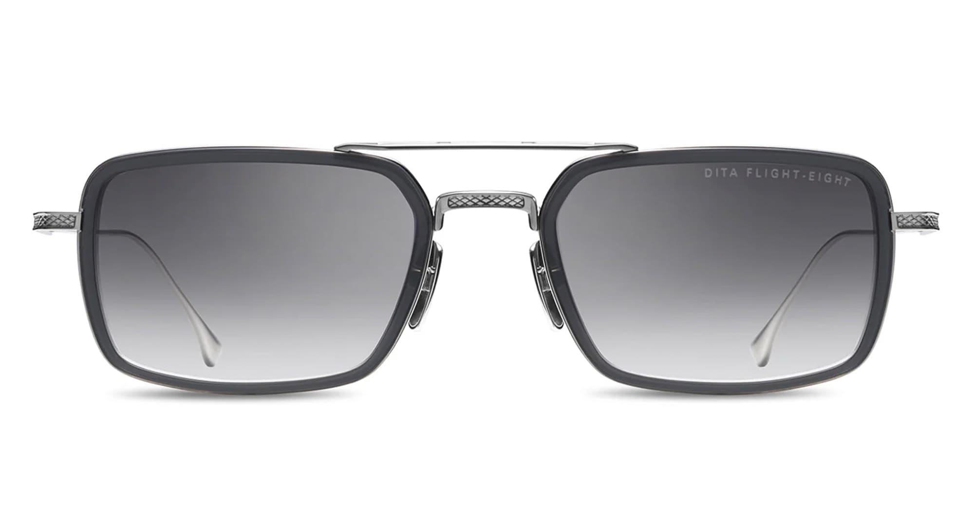 Ottica Mondello Roma - DITA - DTS134-53-01-Z - FLIGHT.008 - SMOKE GREY CRYSTAL / BLACK PALLADIUM - Titanium - shape Navigator - grey - EYEWEAR - SUNGLASSES - Unisex,Uomo,Donna,Women,Men - lens Gradient grey - Made In Japan