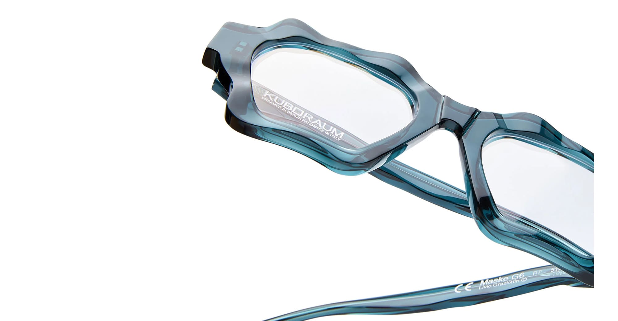 Ottica Mondello Roma - Kuboraum - KRO0G6RF000000OP - MASK G6 - RAIN FOREST RX - Acetate - shape Rectangular - green - EYEWEAR - EYEGLASSES - Donna,Women - lens Clear - Made In Italy