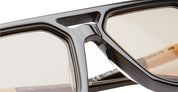 Ottica Mondello Roma - Kuboraum - KRS0P8BYB000002M - MASK P8 - BLACK / IVORY - Acetate - shape Navigator - black, ivory - EYEWEAR - SUNGLASSES - Unisex,Uomo,Donna,Women,Men - lens light brown - Made In Italy
