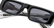 Ottica Mondello Roma - Jacques Marie Mage - JMMTY-6W - RIMBAUD - TITAN - titanium, acetate - shape Rectangular - Black - EYEWEAR - SUNGLASSES - Unisex,Uomo,Donna,Women,Men - lens Grey - Made In Japan