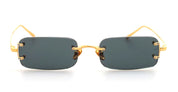 Ottica Mondello Roma - LINDA FARROW - LFL1131C1SUN - TAYLOR - YELLOW GOLD / GREEN LENS - Titanium - shape Rectangular - Gold - EYEWEAR - SUNGLASSES - Donna,Women - lens Green - Made In Japan