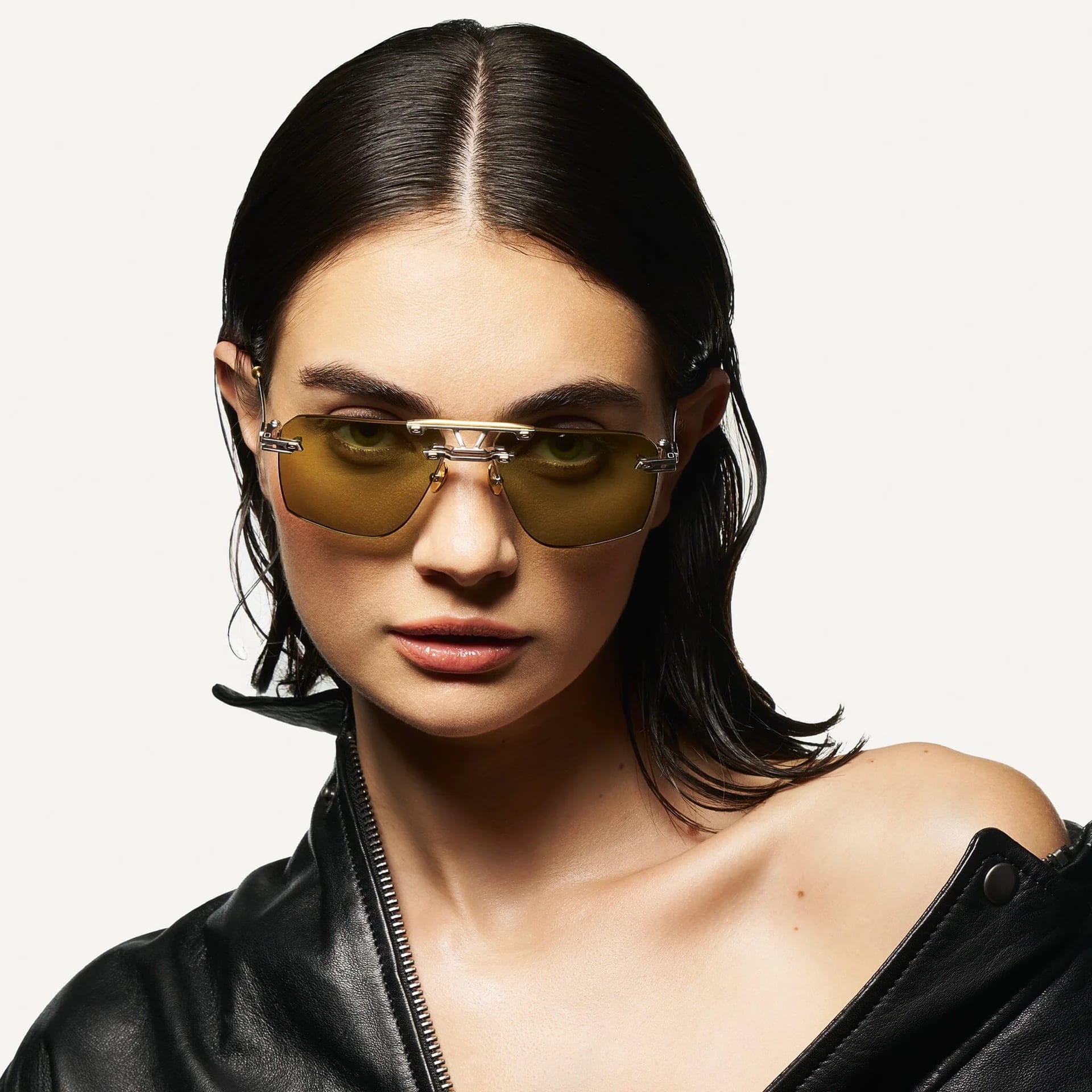 Ottica Mondello Roma - T HENRI - STR - SPEKTRE - TRAVERSE - Titanium - shape Squared - Black, gold - EYEWEAR - SUNGLASSES - Unisex,Uomo,Donna,Women,Men - lens Brown - Made In Japan