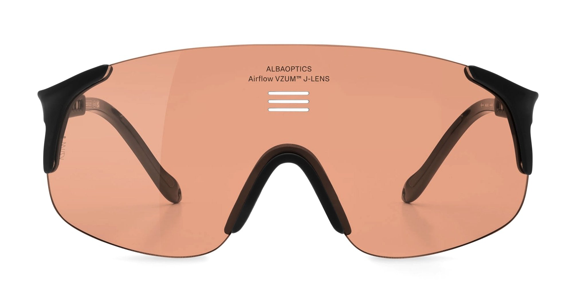  VZUM SALMON - Tr90 - shape Mask - Black - EYEWEAR - SUNGLASSES - Unisex,Uomo,Donna,Women,Men - lens Pink - Made In Italy