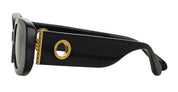 Ottica Mondello Roma - LINDA FARROW - LFL1117C1SUN - LOLA - BLACK / YELLOW GOLD - Acetate - shape Rectangular - Black - EYEWEAR - SUNGLASSES - Donna,Women - lens Grey - Made In Italy