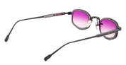 Ottica Mondello Roma - Sato - Aquila-B-GR-1 - AQUILA - MATTE BLACK / GR50 - Acetate, titanium - shape Oval - Black - EYEWEAR - SUNGLASSES - Unisex,Uomo,Donna,Women,Men - lens purple gradient - Made In Japan