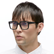 Ottica Mondello Roma - Kuboraum - KRO0K3BS00BA00OP - MASK K3 - BASALT - Acetate - shape Squared - Black - EYEWEAR - EYEGLASSES - Unisex,Uomo,Donna,Women,Men - lens Clear - Made In Italy