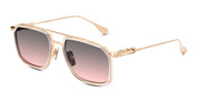 Ottica Mondello Roma - DITA - DTS484-A-04 - LINEAGE.99X - BRUSHED WHITE GOLD / CRYSTAL - titanium, acetate - shape Navigator - Gold - EYEWEAR - SUNGLASSES - Unisex,Uomo,Donna,Women,Men - lens Gradient grey - Made In Japan