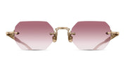 Ottica Mondello Roma - Matsuda - M5010.SG.BG-MW.51 - M5010 - BRUSHED GOLD / MILK WHITE - titanium, acetate - shape Rectangular - Gold, White - EYEWEAR - SUNGLASSES - Unisex,Uomo,Donna,Women,Men - lens Gradient pink - Made In Japan