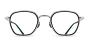 Ottica Mondello Roma - Matsuda - M3101-I.RX.PW-MBK.50 - M3101-I - PALLADIUM WHITE / MATTE BLACK RX - Titanium - shape Squared - silver, black - EYEWEAR - EYEGLASSES - Unisex,Uomo,Donna,Women,Men - lens Clear - Made In Japan