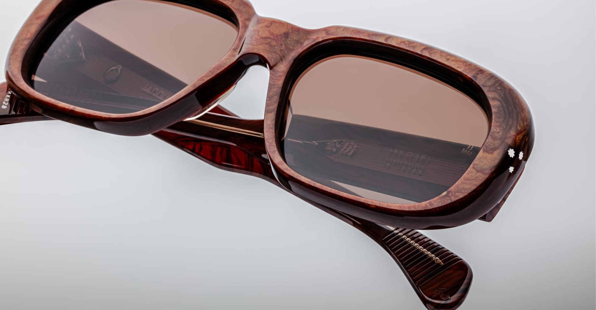 Ottica Mondello Roma - Jacques Marie Mage - JMMKB-28 - KOBO - BURLWOOD - Acetate - shape Oval - brown - EYEWEAR - SUNGLASSES - Unisex,Uomo,Donna,Women,Men - lens Brown - Made In Japan
