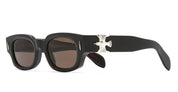 Ottica Mondello Roma - Cutler and Gross - GFSN-004-50-05 - THE GREAT FROG - SOARING EAGLE - MATTE BLACK - acetate, silver - shape Rectangular - Black - EYEWEAR - SUNGLASSES - Unisex,Uomo,Donna,Women,Men - lens Brown - Made In Italy