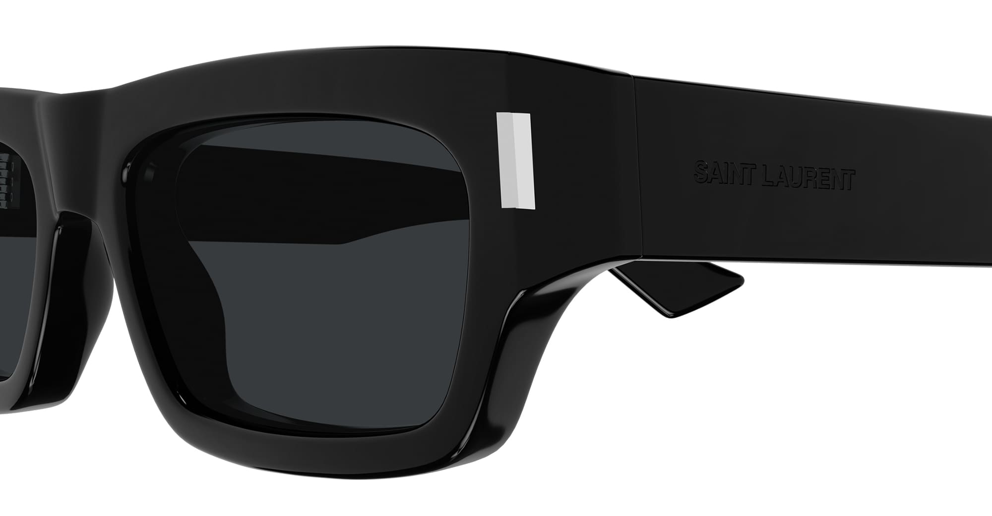 Ottica Mondello Roma - Saint Laurent - SL 837-001 - SL 837-001 - BLACK - Acetate - shape Rectangular - Black - EYEWEAR - SUNGLASSES - Unisex,Uomo,Donna,Women,Men - lens Grey - Made In Italy