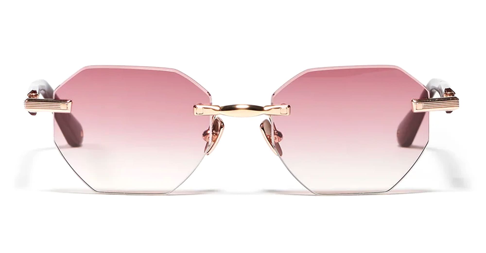 Ottica Mondello Roma - John Dalia - TIMOTHY-C516 - TIMOTHY - C516 Rose Gold - metal, acetate - shape Hexagonal - rose gold - EYEWEAR - SUNGLASSES - Unisex,Uomo,Donna,Women,Men - lens red - Made In France