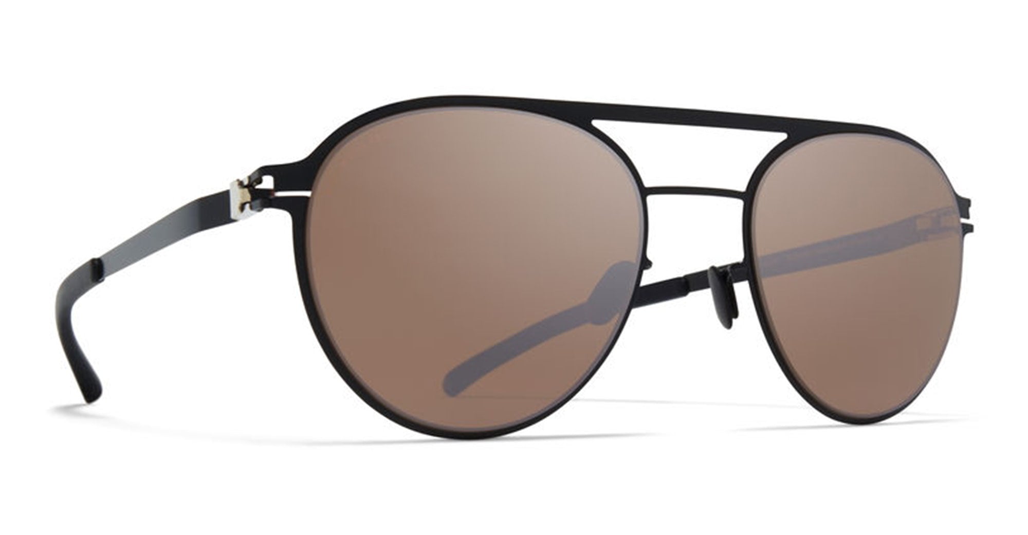 Ottica Mondello Roma - Mykita - 10066938 - BRADLEY - JET BLACK / MOLE GREY - stainless steel - shape  - shiny silver - EYEWEAR - SUNGLASSES - Unisex,Uomo,Donna,Women,Men - lens  - Made In Germany