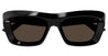 Ottica Mondello Roma - Bottega Veneta - BV1283S-001 - BV1283S-001 - BLACK - Acetate - shape Squared - Black - EYEWEAR - SUNGLASSES - Donna,Women - lens Grey - Made In Japan