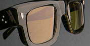 Ottica Mondello Roma - Cutler and Gross - CGSN-1402-50-01 - 1402 - YELLOW ON BLACK - Acetate - shape Squared - Black - EYEWEAR - SUNGLASSES - Unisex,Uomo,Donna,Women,Men - lens yellow - Made In Italy