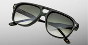 Ottica Mondello Roma - Jacques Marie Mage - JMMON-1N - LEONARD - VIPER - Acetate - shape Aviator - Black - EYEWEAR - SUNGLASSES - Unisex,Uomo,Donna,Women,Men - lens Gradient green - Made In Japan