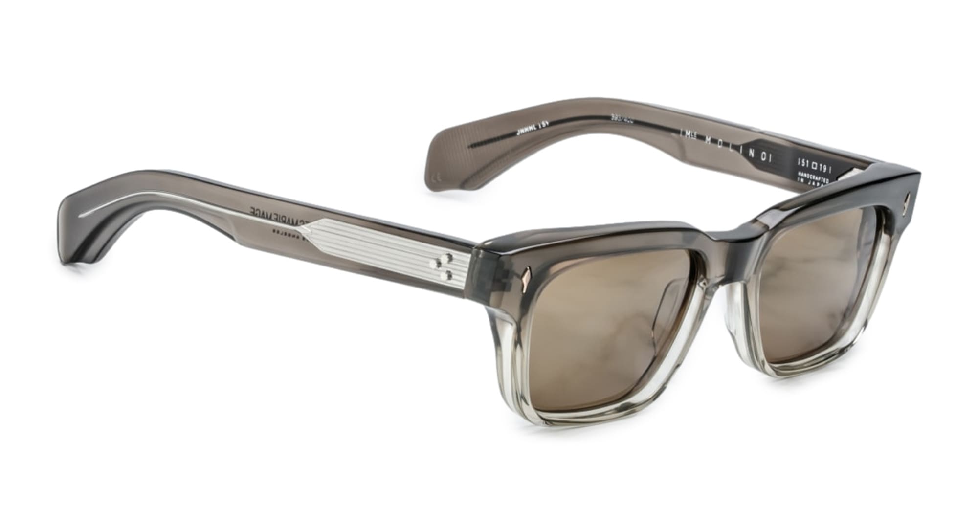 Ottica Mondello Roma - Jacques Marie Mage - JMMML-15Y - MOLINO - SMOKE FADE - Acetate - shape Rectangular - grey - EYEWEAR - SUNGLASSES - Uomo,Men - lens olive - Made In Japan