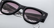 Ottica Mondello Roma - Jacques Marie Mage - JMMEH-8F - CHELSEA - SKYE - Acetate - shape Round - Black - EYEWEAR - SUNGLASSES - Donna,Women - lens purple gradient - Made In Japan