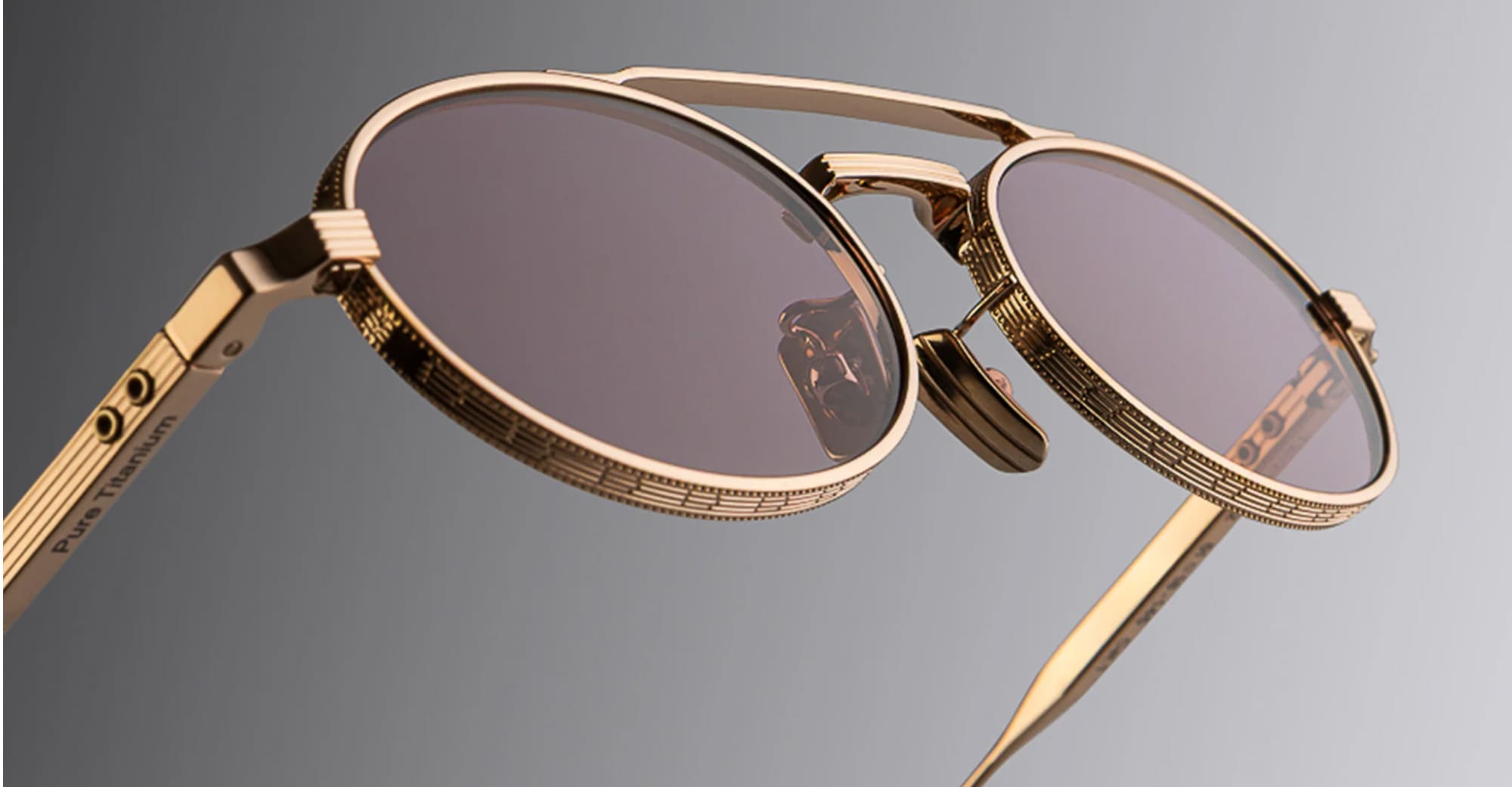Ottica Mondello Roma - Cutler and Gross - CGST-1427-51-03 - LADBROKE 1427 - PINK GOLD - Titanium - shape Oval - rose gold - EYEWEAR - SUNGLASSES - Unisex,Uomo,Donna,Women,Men - lens Grey - Made In Japan