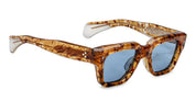 Ottica Mondello Roma - Jacques Marie Mage - JMMFE-13U - FELLINI - CAIRO - Acetate - shape Squared - Havana - EYEWEAR - SUNGLASSES - Unisex,Uomo,Donna,Women,Men - lens Blue - Made In Japan