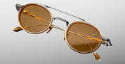 Ottica Mondello Roma - Jacques Marie Mage - JMMLX-12S - LAST FRONTIER VII - LIVINGSTONE - ELECTRUM - Titanium - shape Round - Gold - EYEWEAR - SUNGLASSES - Unisex,Uomo,Donna,Women,Men - lens orange - Made In Japan