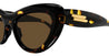 Ottica Mondello Roma - Bottega Veneta - BV1282S-002  - BV1282S-002 - HAVANA - Acetate - shape Cat-eye - Havana - EYEWEAR - SUNGLASSES - Donna,Women - lens Brown - Made In Japan