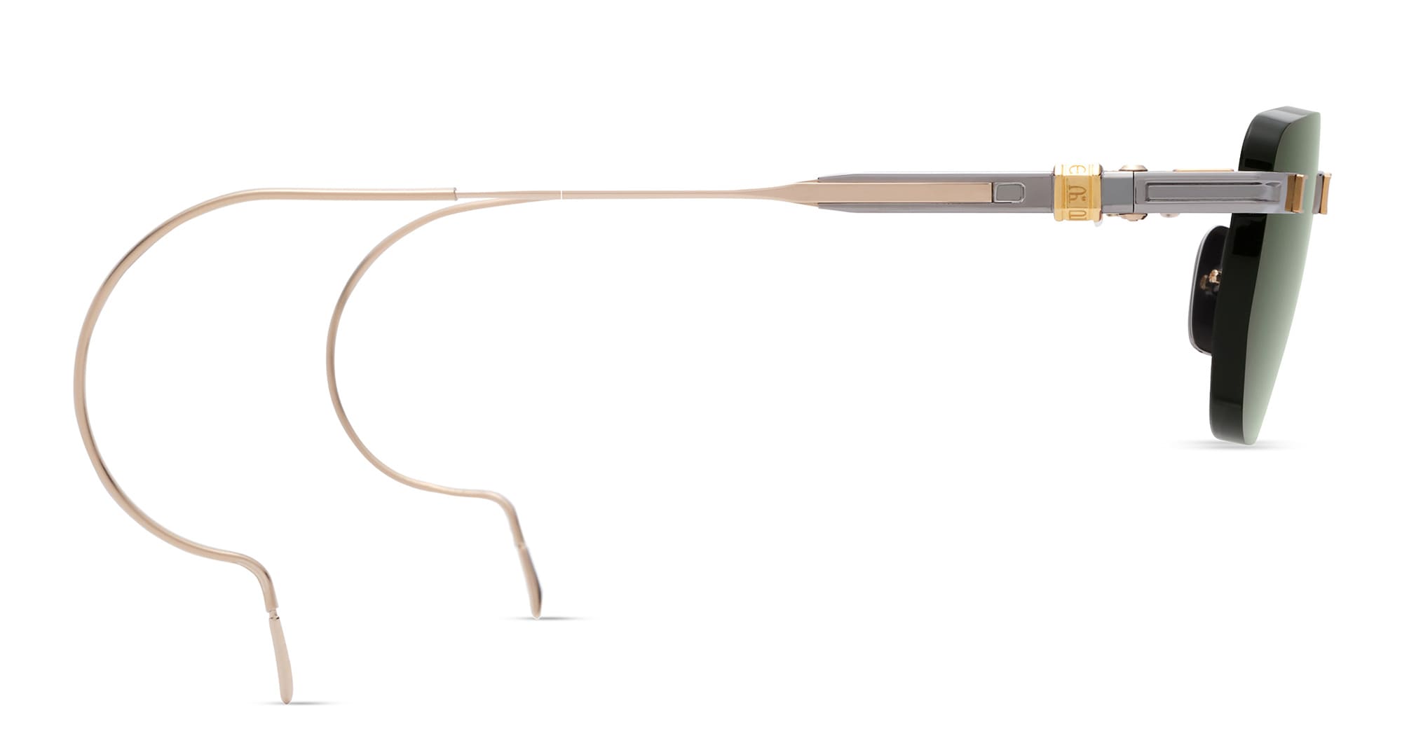 Ottica Mondello Roma - DITA - DES022-A-01 - EPILUXURY 22 - BLACK PALLADIUM / GOLD - Acetate, titanium - shape Oval - silver, gold - EYEWEAR - SUNGLASSES - Unisex,Uomo,Donna,Women,Men - lens Green - Made In Japan