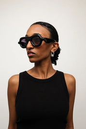 Ottica Mondello Roma - Paloceras - pebble-shadow-black-vx - PEBBLE - SHADOW BLACK VX - Acetate - shape Pilot - Black - EYEWEAR - SUNGLASSES - Unisex,Uomo,Donna,Women,Men - lens Gradient grey - Made In China