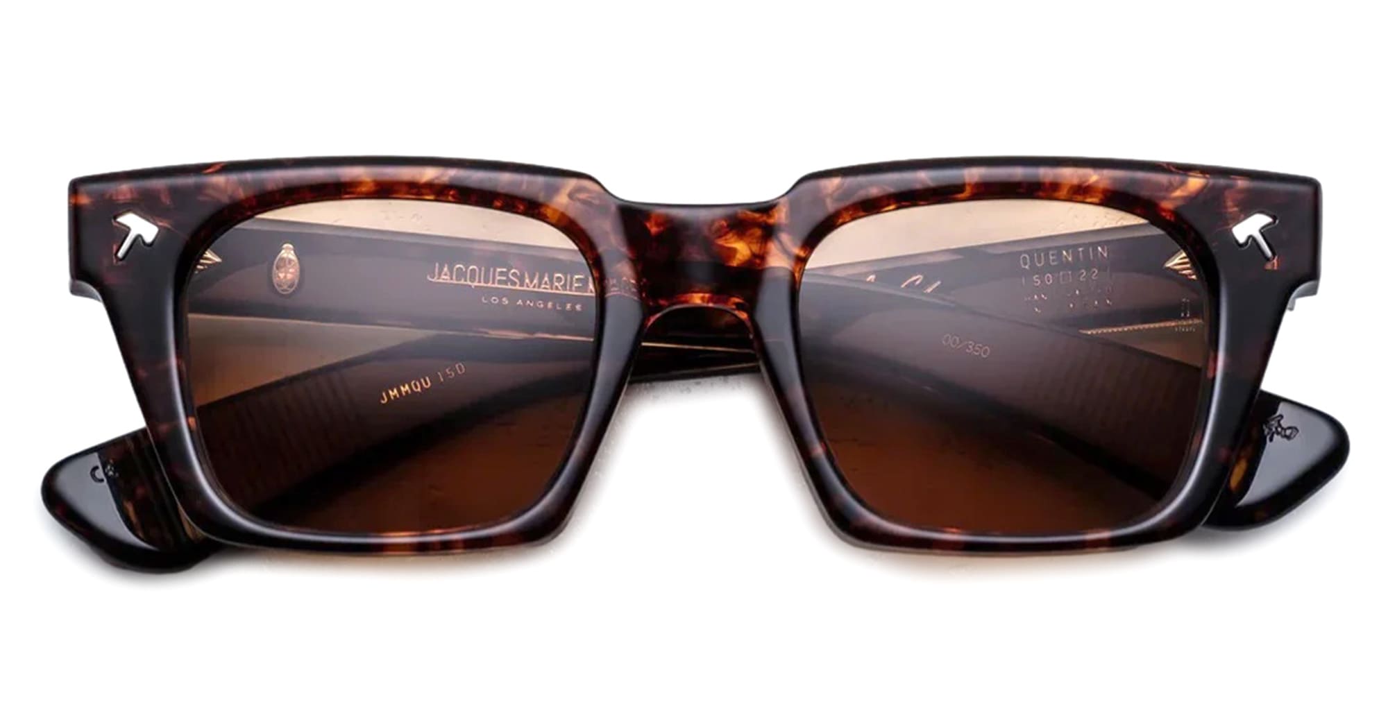 Ottica Mondello Roma - Jacques Marie Mage - JMMQU-15D - JOHNNY CASH BY JMM: QUENTIN - SAMOA - Acetate - shape Rectangular - Tortoise - EYEWEAR - SUNGLASSES - Uomo,Men - lens orange - Made In Japan