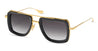 Ottica Mondello Roma - DITA - DTS465-A-01 - DUBSIGNAL -  YELLOW GOLD / BLACK - Titanium - shape Navigator - gold, black - EYEWEAR - SUNGLASSES - Unisex,Uomo,Donna,Women,Men - lens Gradient grey - Made In Japan