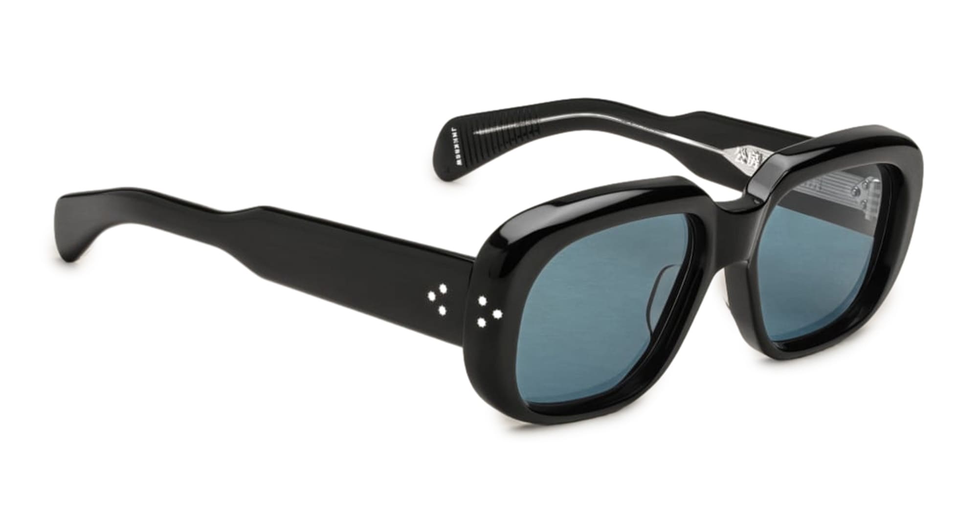 Ottica Mondello Roma - Jacques Marie Mage - JMMKB-6W - KOBO - TITAN - Acetate - shape Oval - Black - EYEWEAR - SUNGLASSES - Unisex,Uomo,Donna,Women,Men - lens azure blue - Made In Japan