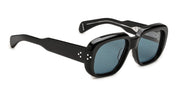 Ottica Mondello Roma - Jacques Marie Mage - JMMKB-6W - KOBO - TITAN - Acetate - shape Oval - Black - EYEWEAR - SUNGLASSES - Unisex,Uomo,Donna,Women,Men - lens azure blue - Made In Japan