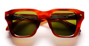 Ottica Mondello Roma - Daizo - A-S003-HL1-PG01 - KIMIHIKO - Havana light / green lens - Acetate - shape Squared - Havana - EYEWEAR - SUNGLASSES - Unisex,Uomo,Donna,Women,Men - lens Green - Made In Japan