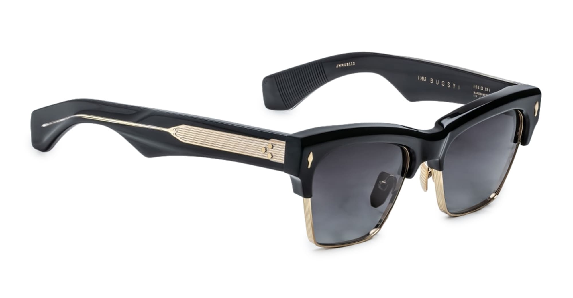 Ottica Mondello Roma - Jacques Marie Mage - JMMUB-11D - BUGSY - ECLIPSE 2 - Acetate, titanium - shape Clubmaster - Black - EYEWEAR - SUNGLASSES - Unisex,Uomo,Donna,Women,Men - lens Gradient black - Made In Japan
